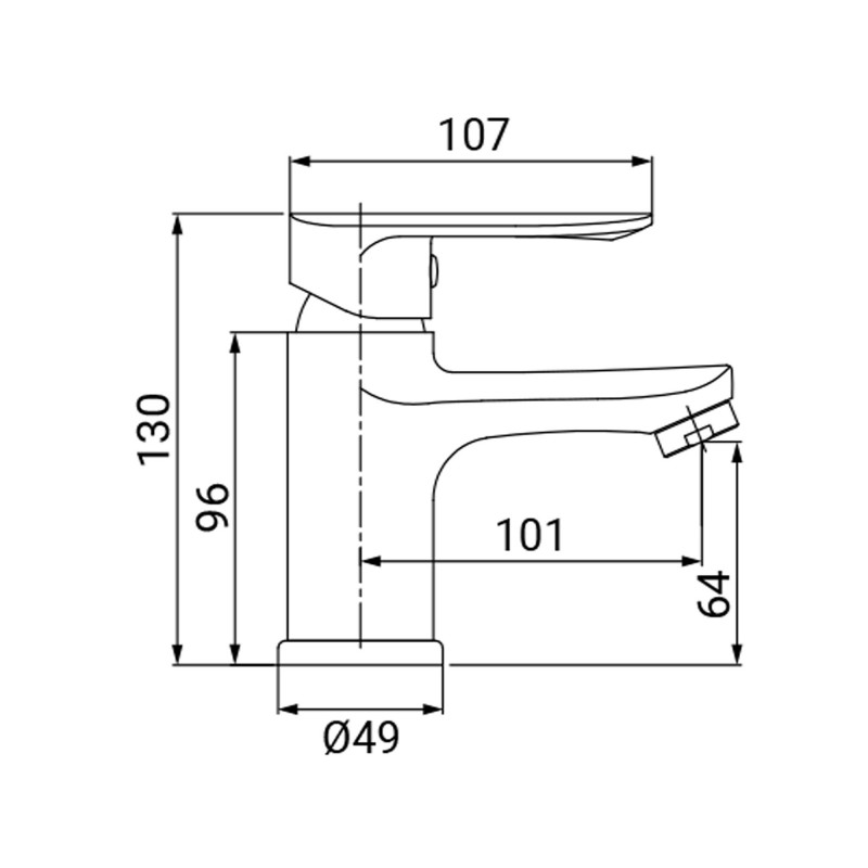 Miscelatore Lavabo Serie Remi Cromato Idrobric IC04.0869.01