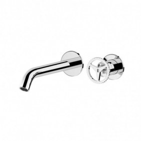 Miscelatore a incasso per lavabo su due piastre tonde bocca 19 cm - serie Chrono