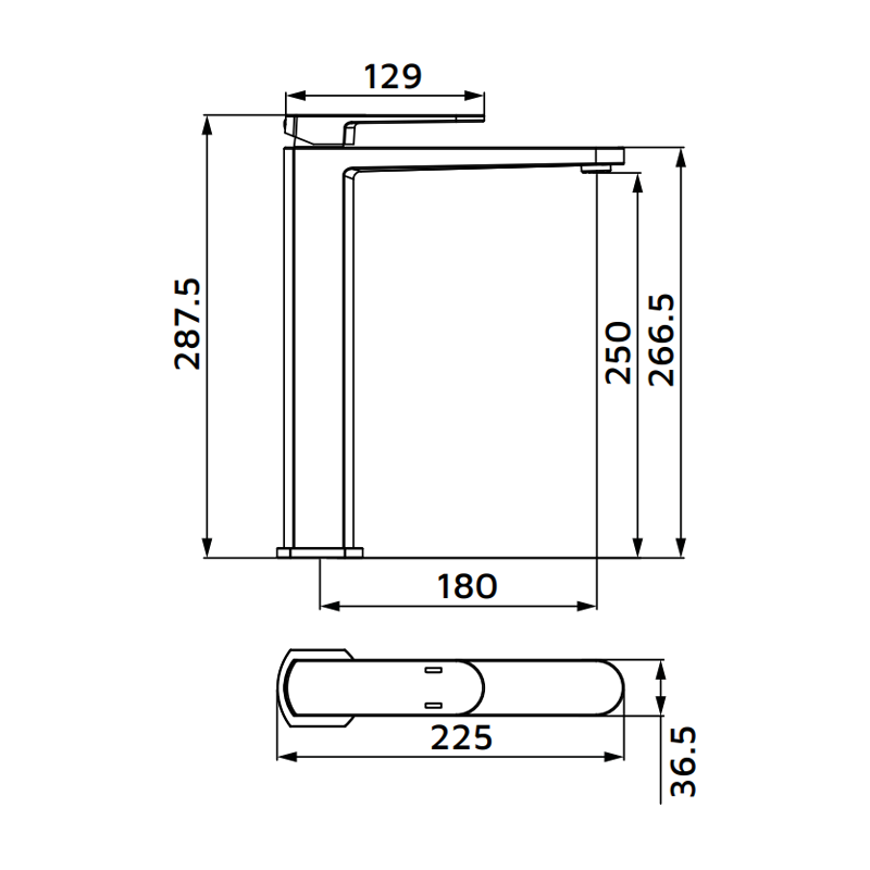 Miscelatore lavabo alto cromato - serie Venere Aquasanit IC04.1360.29