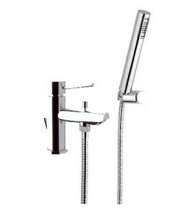 Miscelatore lavabo/vasca con deviatore e kit doccia serie minimal Remer N03